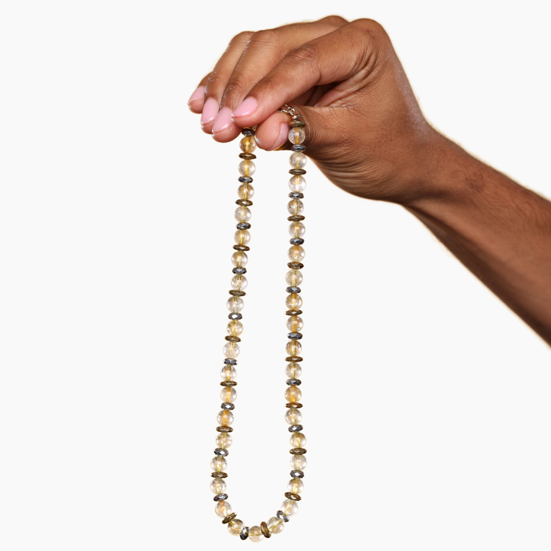 Citrine & Hematite Necklace