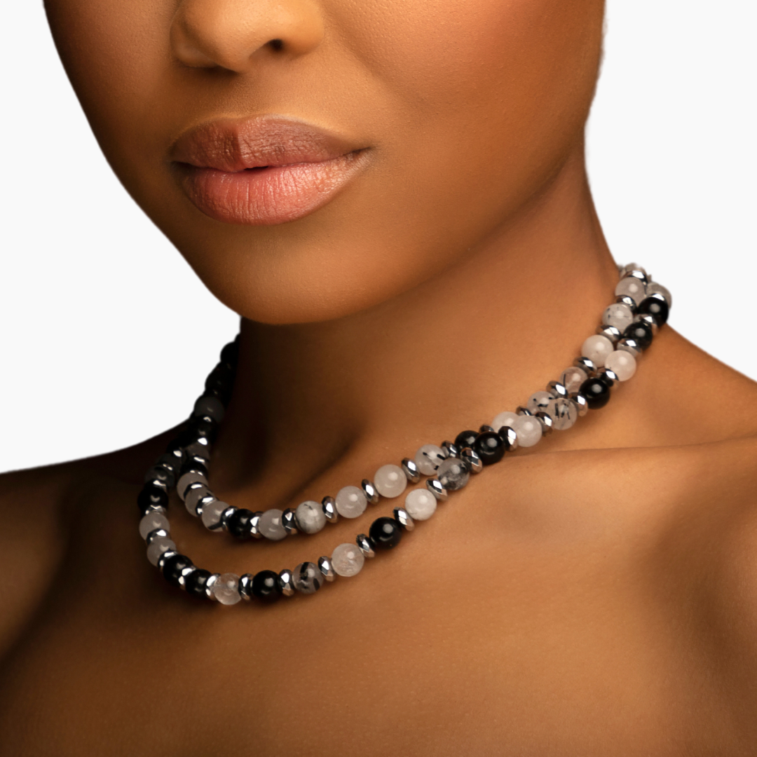 Tourmalinated Quartz "Connection" Necklace